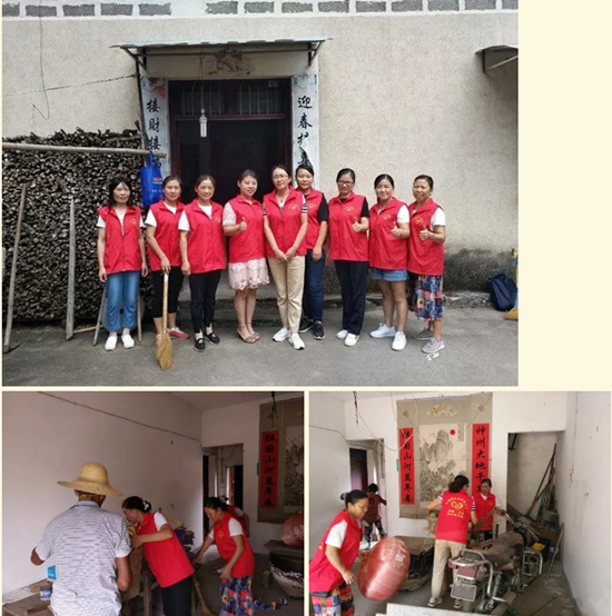 图为县妇联组织志愿者开展“五净一规范”志愿服务活动